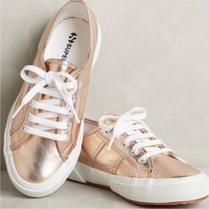 Superga Metallic Rose Gold Sneakers